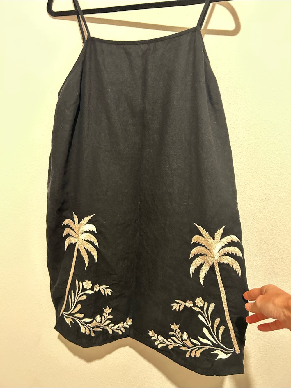 Calypso St. Barth Black Linen Blend Shift Dress